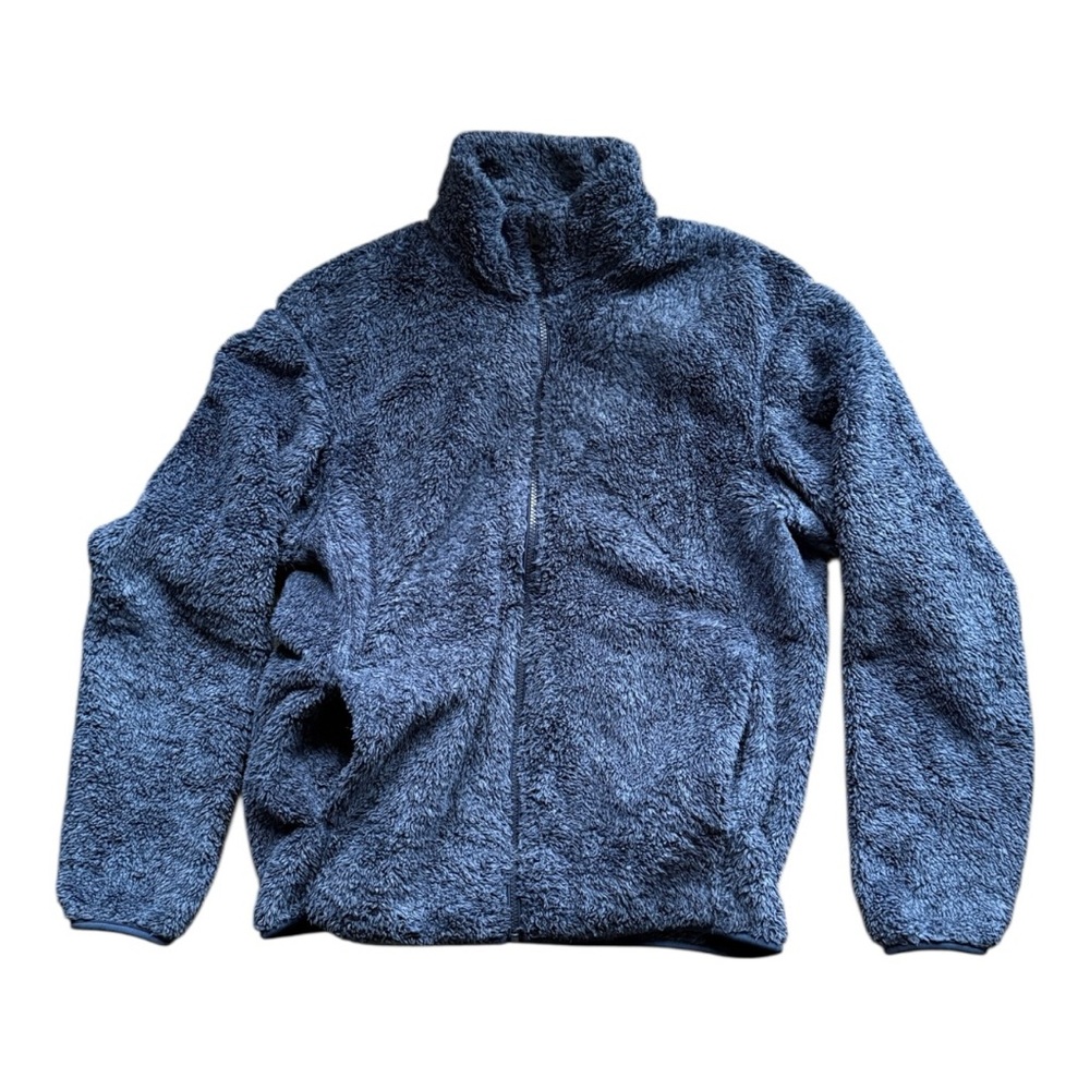 Uniqlo Navy Sherpa Fleece Full Zip Jacket – Size M - Picture 4 of 6